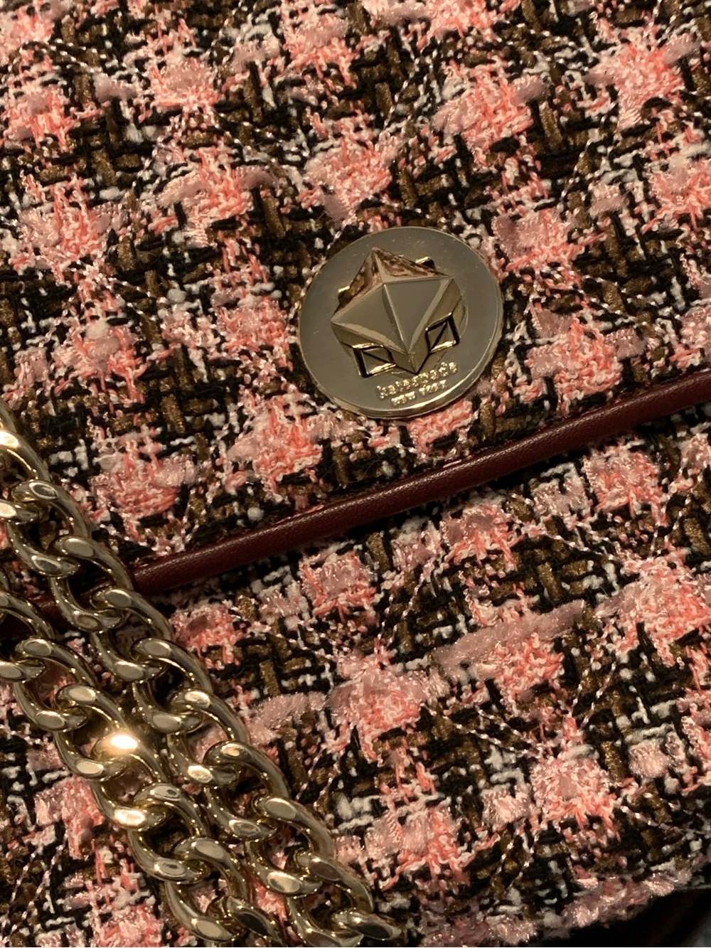 🍁kate spade Natalia Pink Multi Tweed Bag ⭐️NWOT⭐️ - Picture 6 of 10